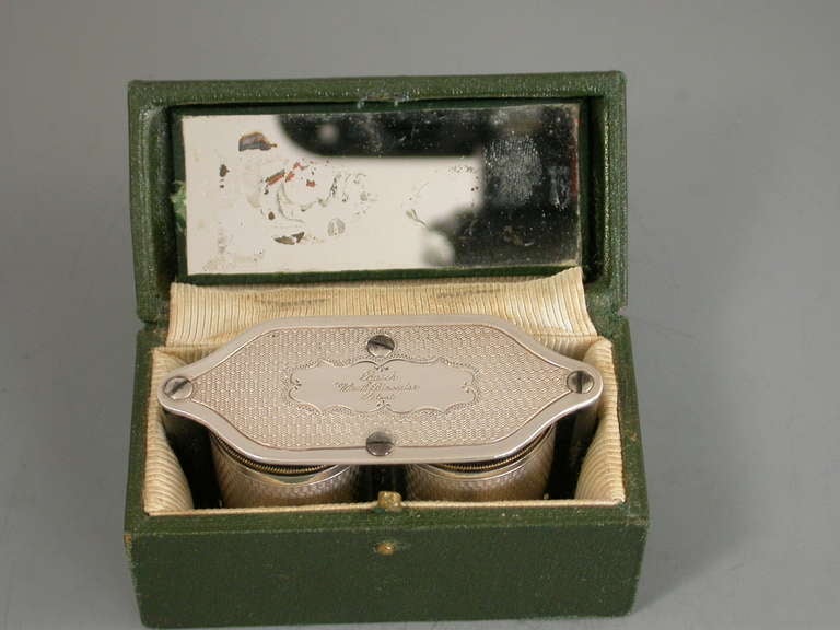 Pair George VI Ladies Silver Mounted Binoculars