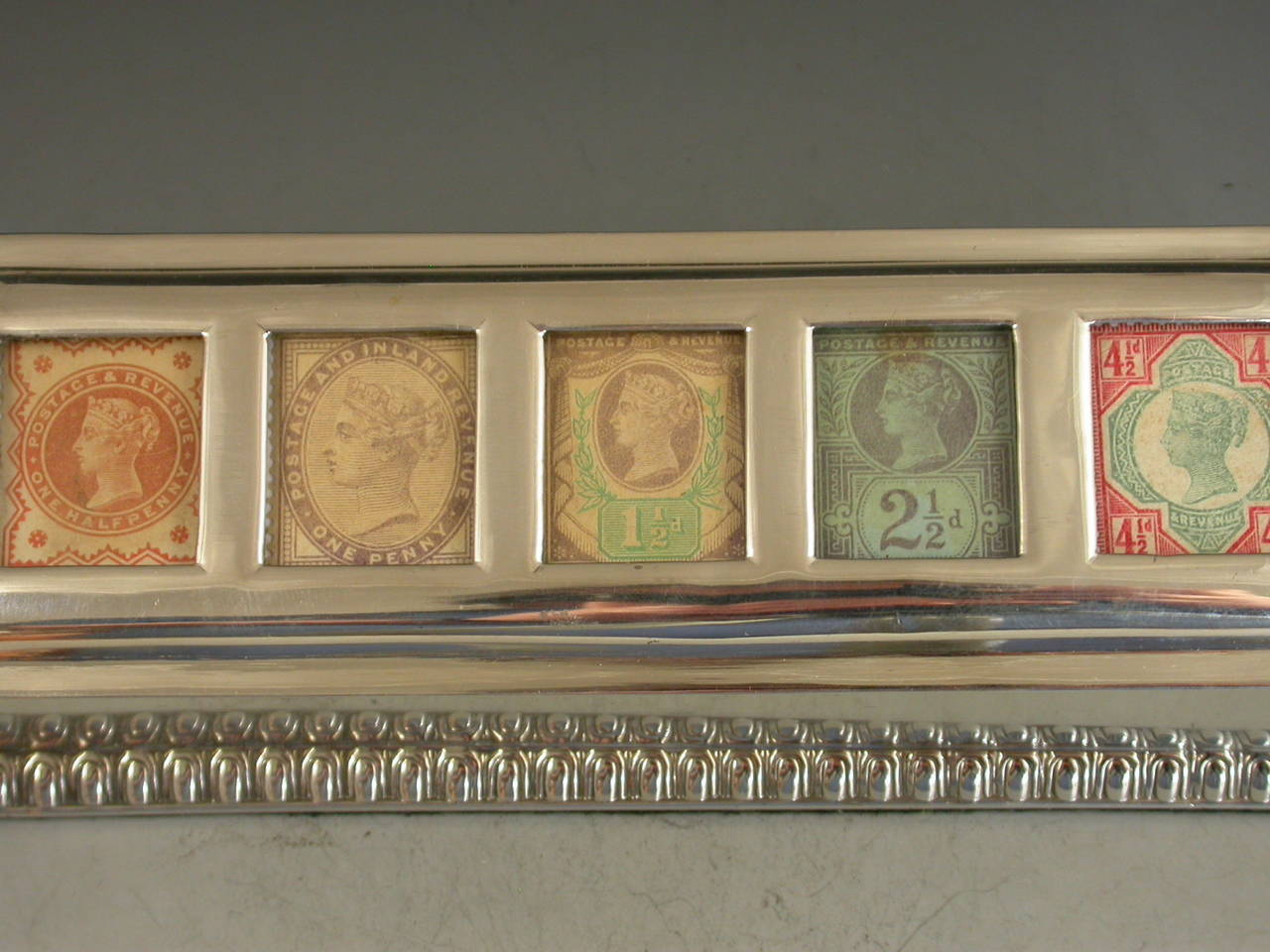 Rare Victorian Antique Silver, Five-Compartment Stamp Box 3