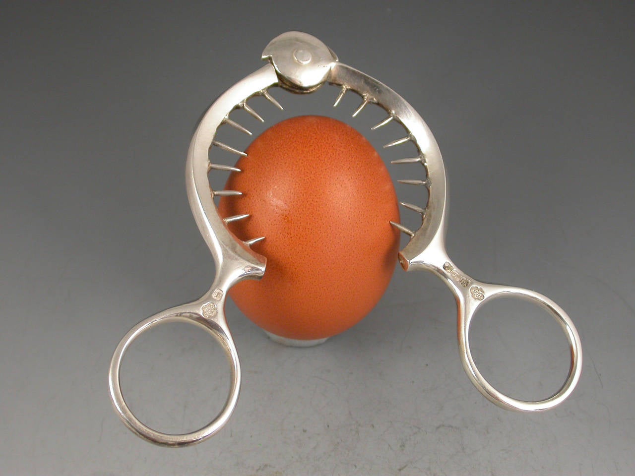English George V Silver Egg Toppers