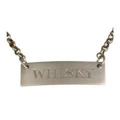 Antique George III Scottish Provincial Wine Label 'Whisky' 