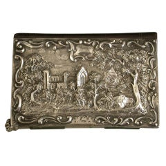 Used Rare Victorian Silver 'Dryburgh Abbey & Abbotsford House' Aide Memoire