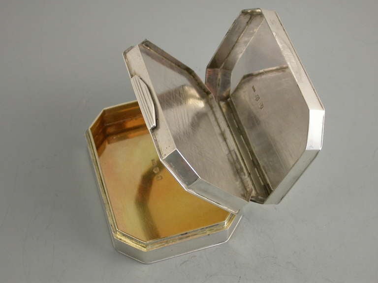 George III Scottish Silver Hidden Compartment Snuff Box