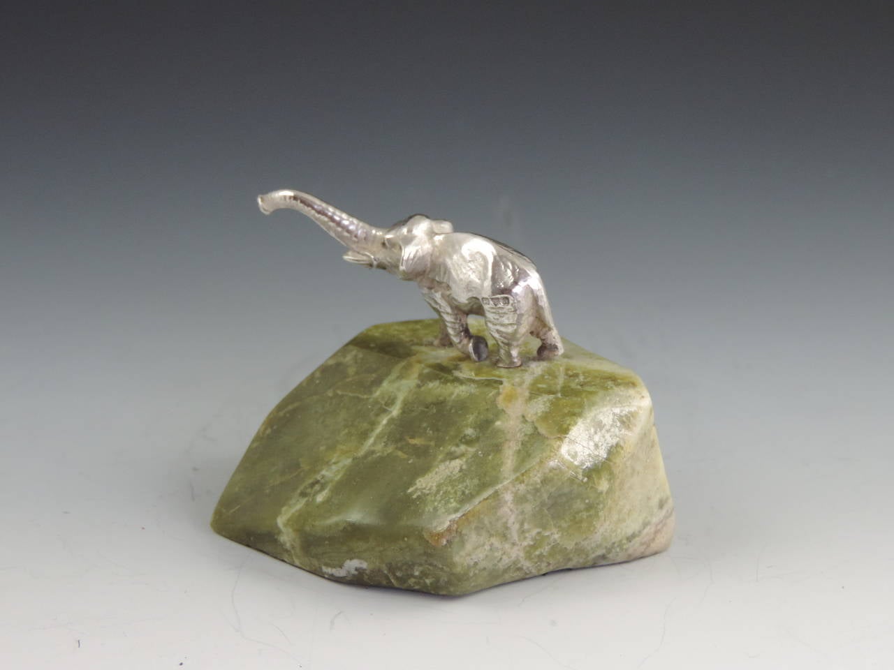 Edwardian Novelty Silver Elephant Paperweight For Sale at 1stdibs