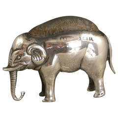 Edwardian Novelty Silver Elephant Pin Cushion