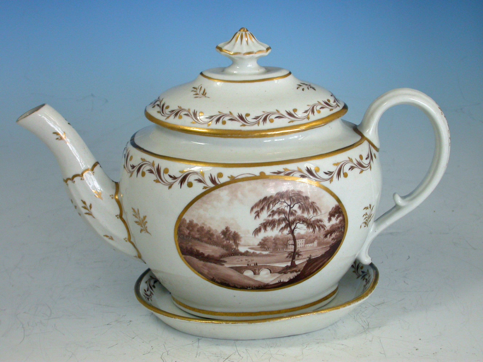Rare John Rose Coalport Teapot, Cover & Stand