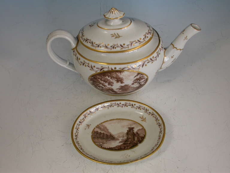 18th Century and Earlier Rare John Rose Coalport Teapot, Cover & Stand