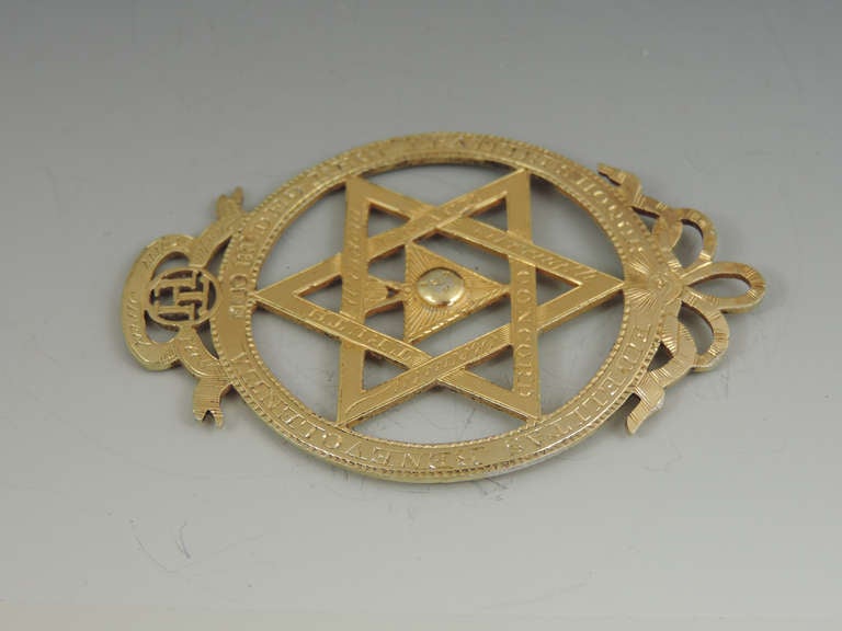 Rare George III Masonic Silver Gilt Royal Arch Chapter Jewel In Excellent Condition In Sittingbourne, Kent