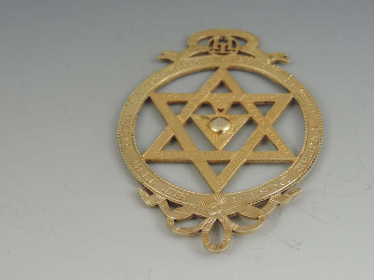 19th Century Rare George III Masonic Silver Gilt Royal Arch Chapter Jewel