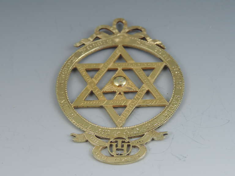 Vermeil Rare George III Masonic Silver Gilt Royal Arch Chapter Jewel