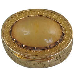 George III Gold Vinaigrette set with Agate Stone