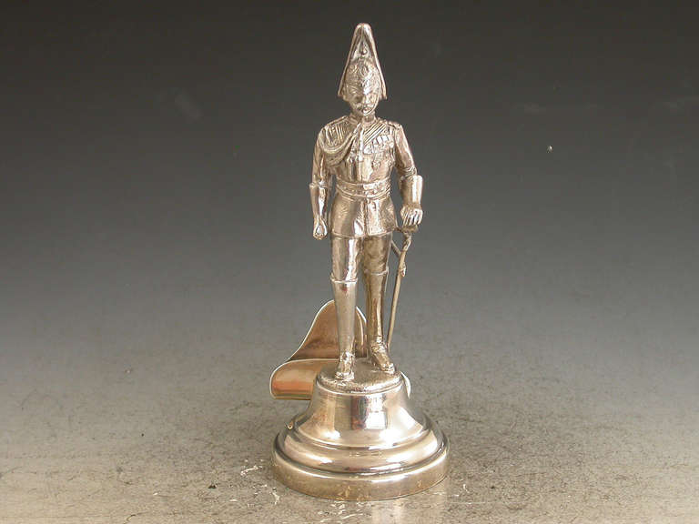 George V Silver Household Cavalry Guard Menu Holder
