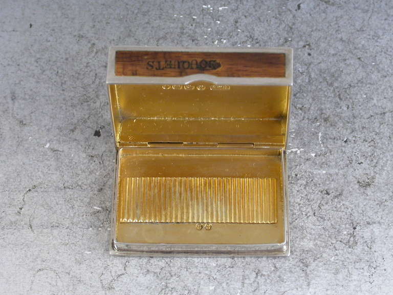 Victorian Silver & Enamel Cuban Cigar Box Vesta Case 4