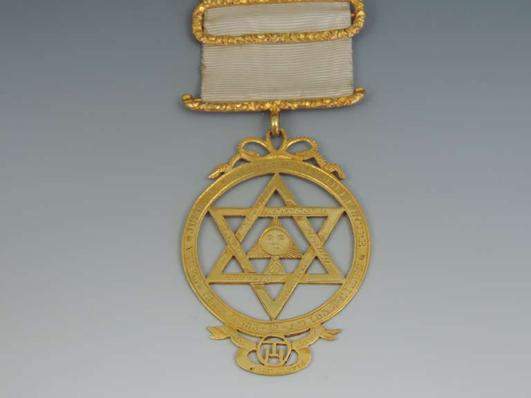 English Rare Early 19th Century Masonic Gold Royal Arch Chapter Jewel