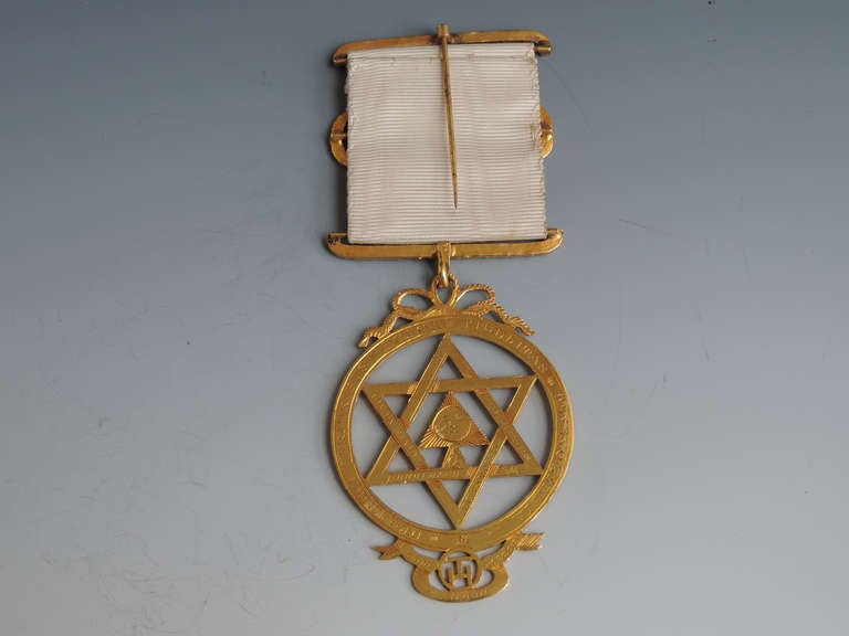 Rare Early 19th Century Masonic Gold Royal Arch Chapter Jewel 5