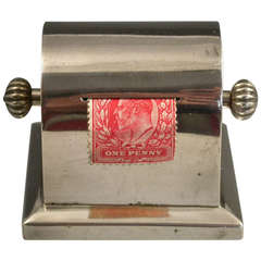 Edwardian Silver Silngle Coil Stamp Dispenser