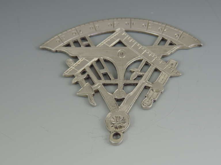 18th Century and Earlier Rare 18th Century Masonic Silver Collar Jewel