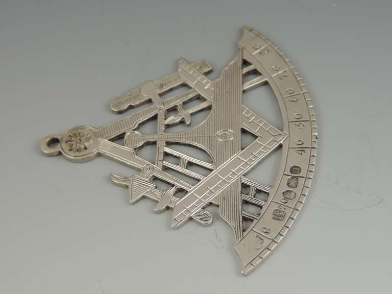 Rare 18th Century Masonic Silver Collar Jewel 1