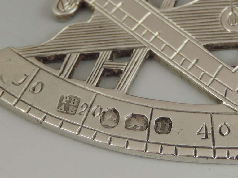 Rare 18th Century Masonic Silver Collar Jewel 2