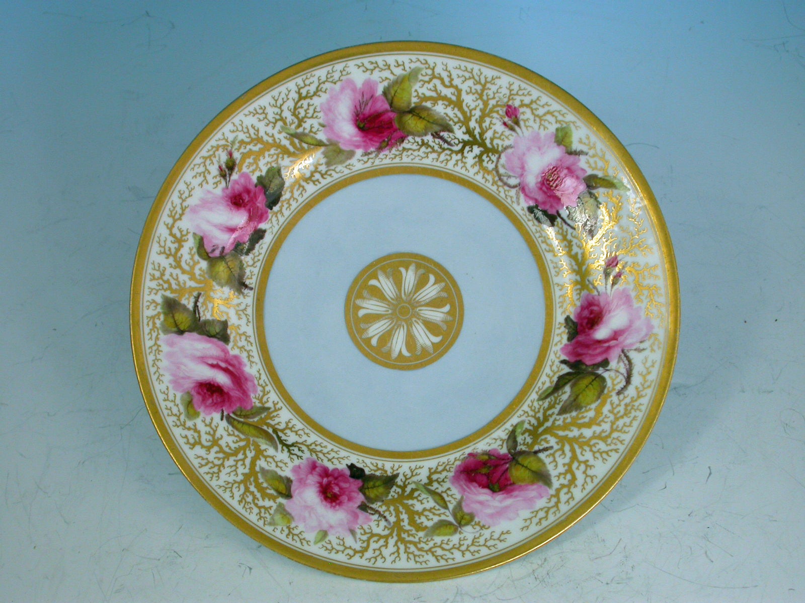 Flight Barr & Barr Worcester Dessert Plate 'Billingsley Style Roses' 