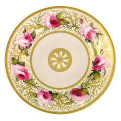 Flight Barr & Barr Worcester Dessert Plate 'Billingsley Style Roses' 