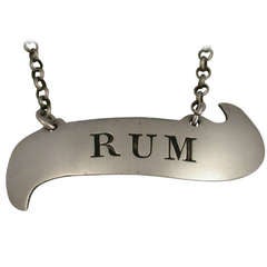 George III Antique Silver Wine Label
Rum
George III Antique Silver Wine Label
Rum