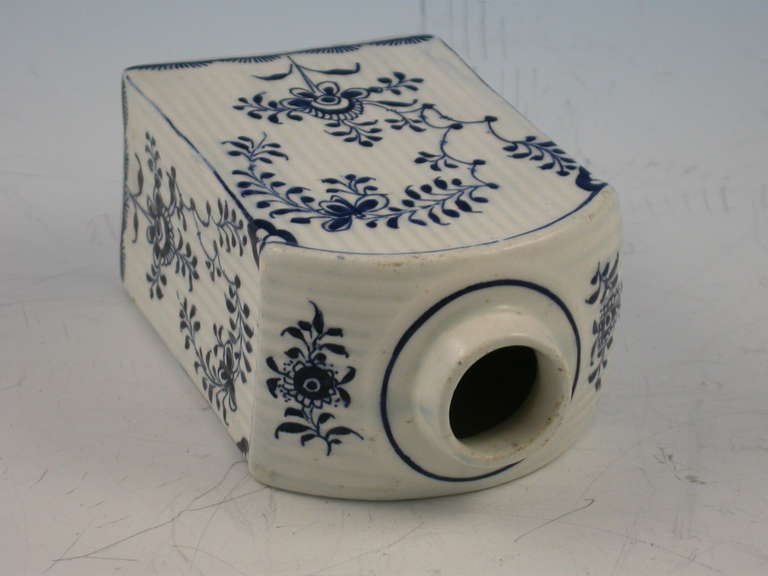 Porcelain Rare Lowestoft Rectangular Tea Canister