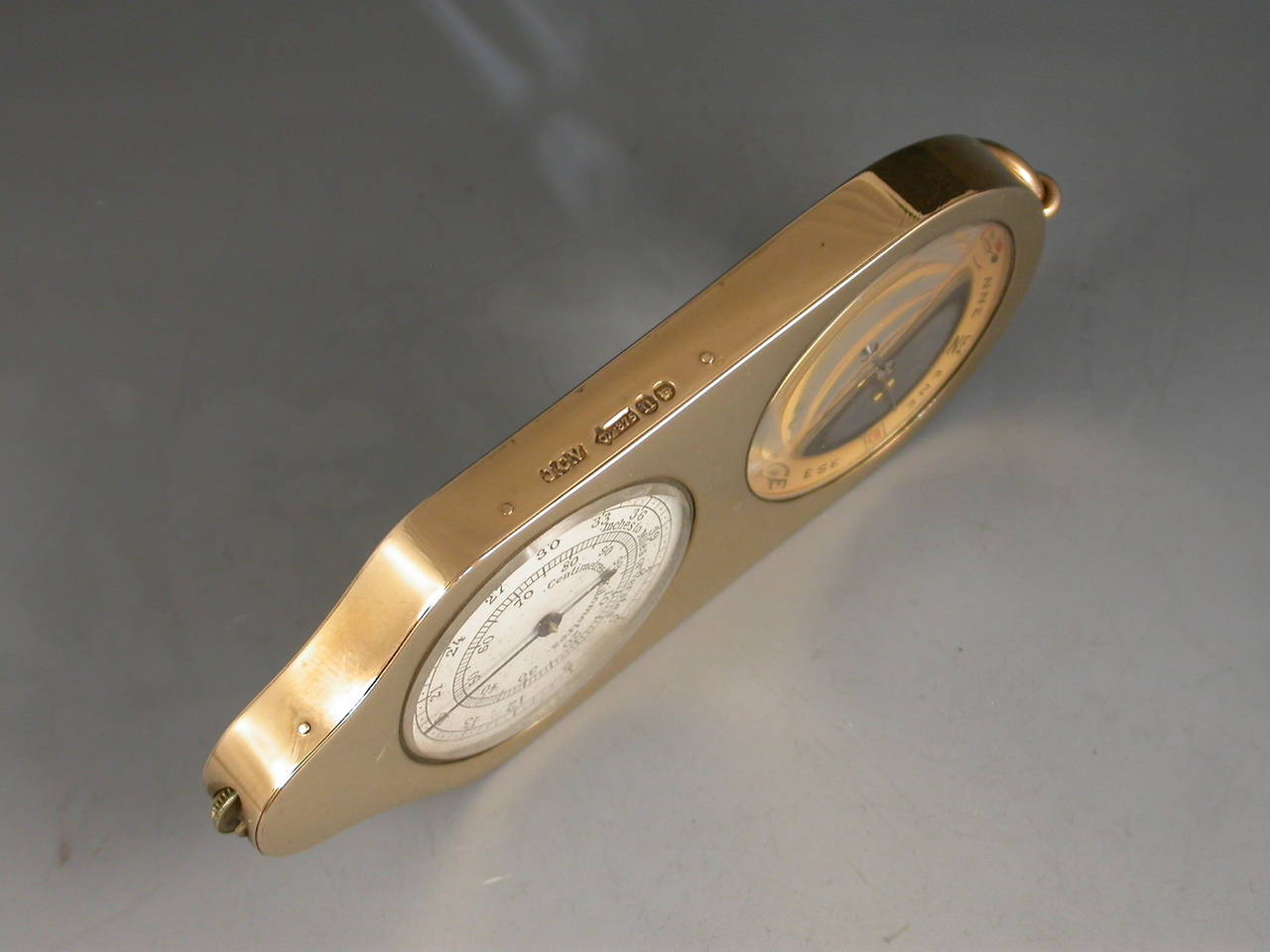 Edwardian Cased Nine-Karat Gold Opisometer or Compass or Map Measuring Tool 5