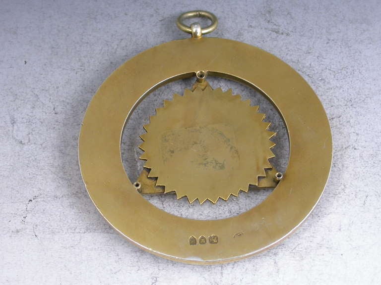 Vermeil Victorian Silver Gilt Masonic Medal / Badge 'Kent'