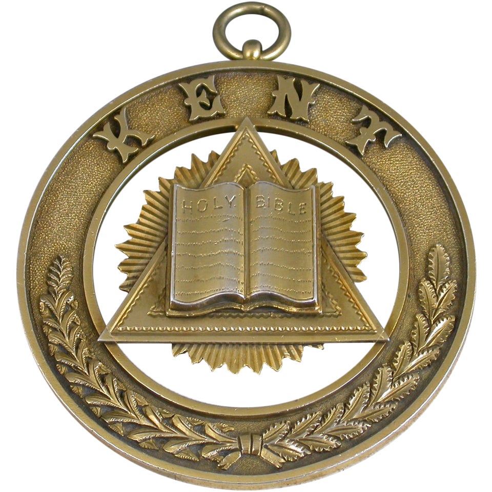 Victorian Silver Gilt Masonic Medal / Badge 'Kent'