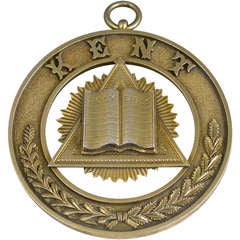 Antique Victorian Silver Gilt Masonic Medal / Badge 'Kent' 