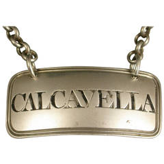 George III Irish Provincial Silver Wine Label 'Calcavella'