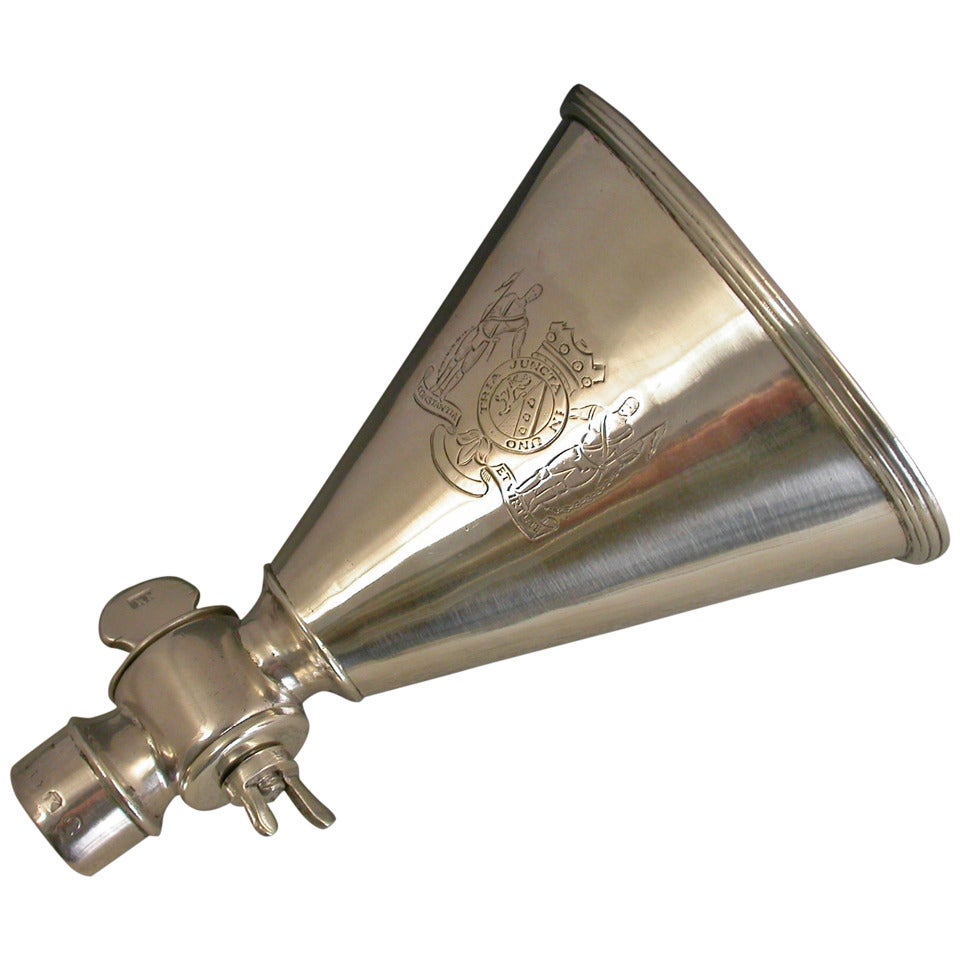 Rare George III Antique Silver Wine Funnel with Spigot