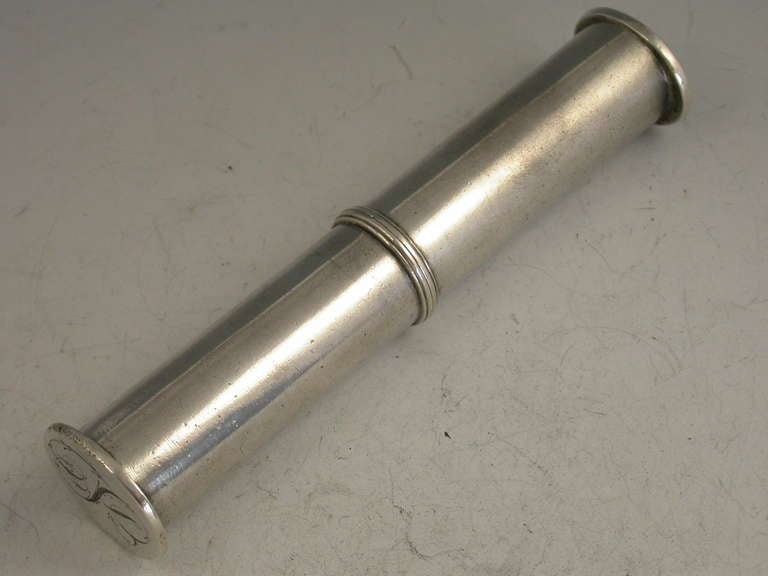 George III Silver Sealing Wax Holder Double Seal