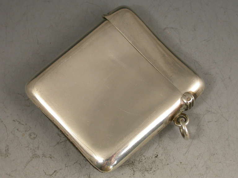 Edwardian Continental Silver and Enamel Vesta Case with Andromeda 1