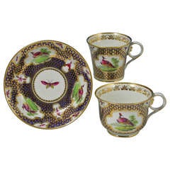 Chamberlains Worcester Trio, Teacup, Coffee Cup & Saucer