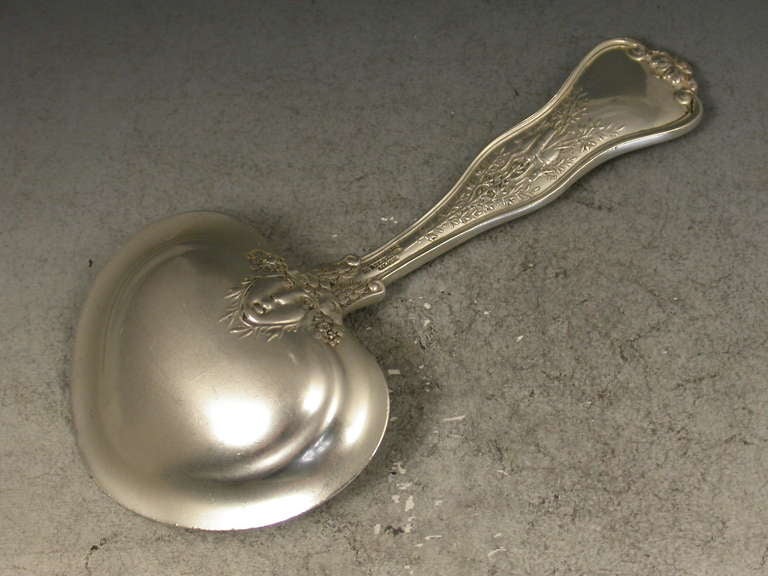 Late 19th Century American Cast Silver Caddy Spoon 'Olympian Pattern' 3