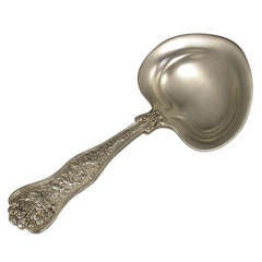 Late 19th Century American Cast Silver Caddy Spoon 'Olympian Pattern'
