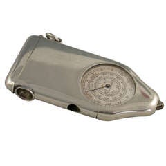 Edwardian Silver Combination Vesta Case, Cigar Cutter & Map Measuring Tool