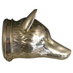 George III Antique Silver Fox Head Snuff Box