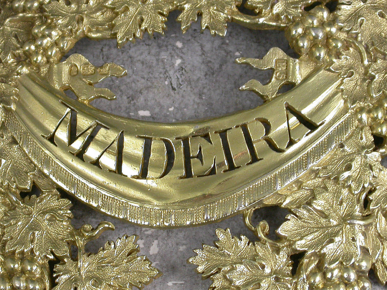 George III Silver Gilt Wreath Wine Label Madeira 2