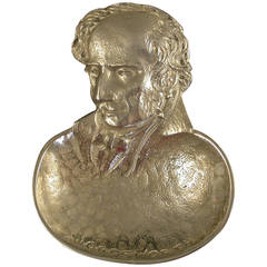 Early 20th Century Cast Silver Figural Caddy Spoon 'Wordsworth'