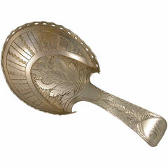 George III Antique Silver Pastern Hoof Caddy Spoon
