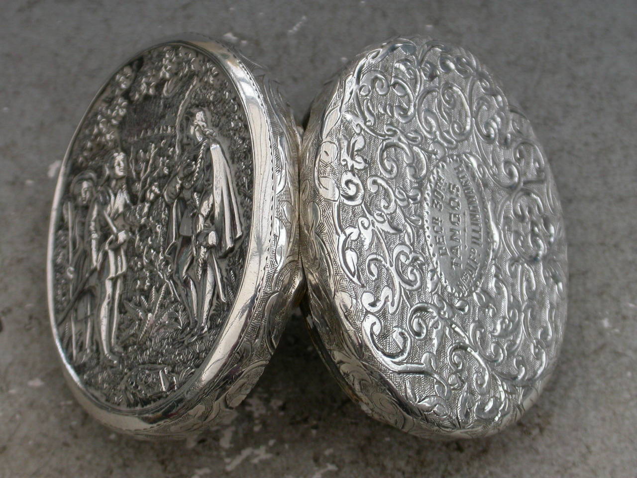 Victorian Silver High Relief Vinaigrette from Shakespeare's 'As You Like It' 2