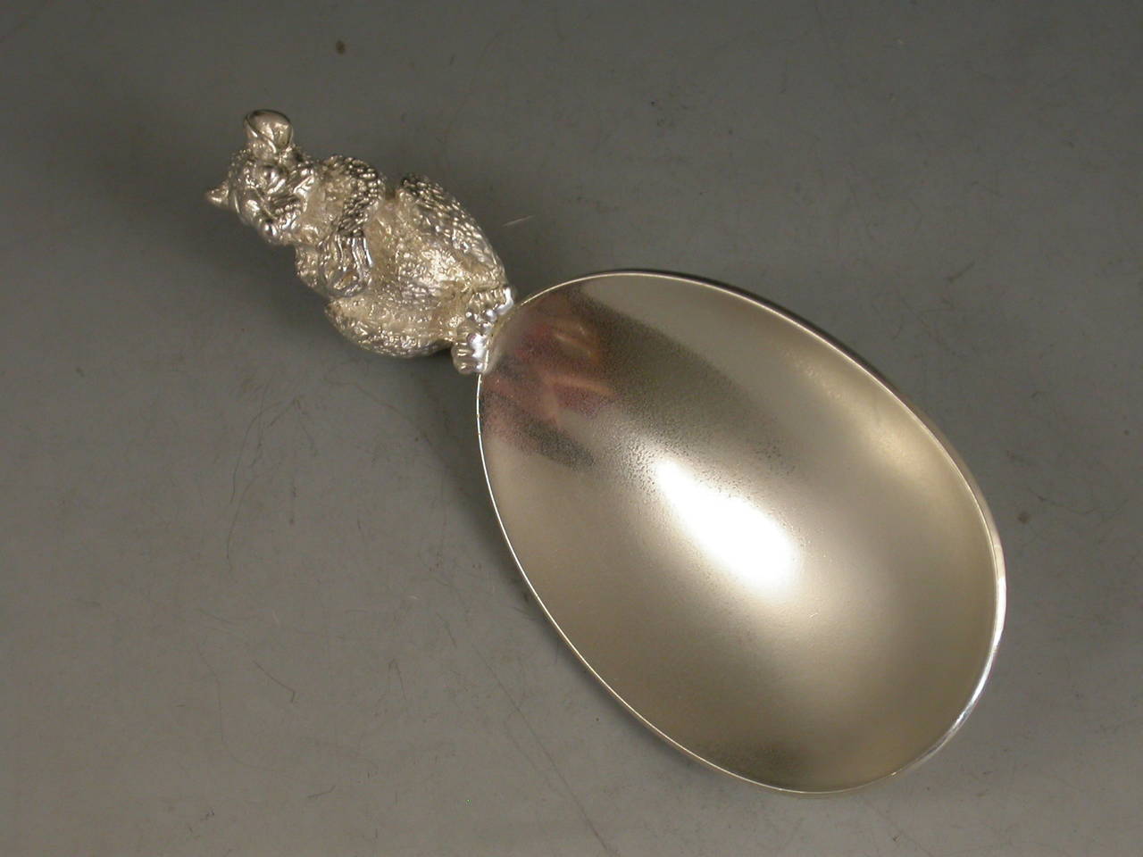 Modern Silver Edible Dormouse Caddy Spoon