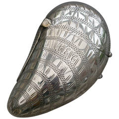 Antique Victorian Novelty Silver Mussel Shell Vesta Case
