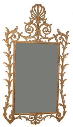 George III Giltwood Mirror in the Manner of Linnell