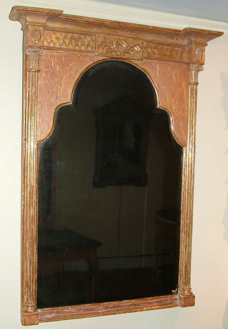 Regency Giltwood Mirror with Shaped Glass