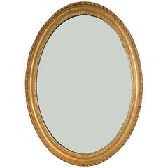 George III Giltwood Oval Mirror