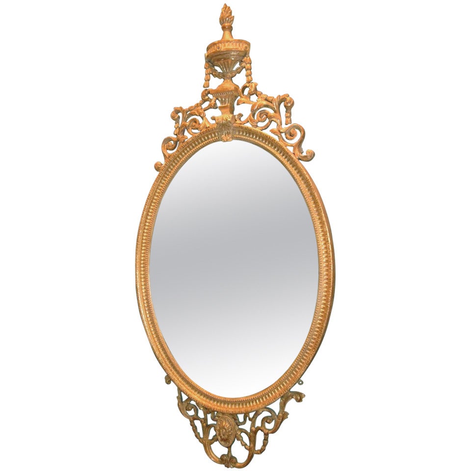 George III Oval Mirror For Sale