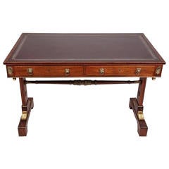Fine Regency Rosewood End Support Library Table